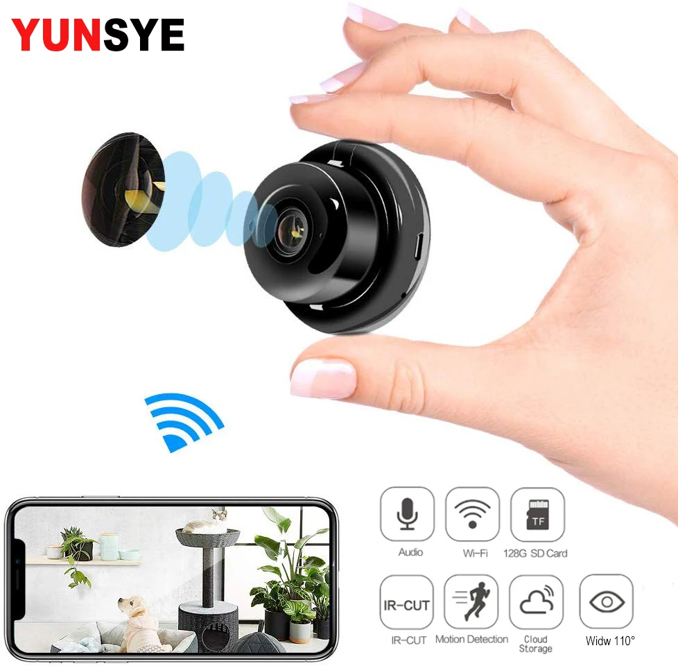 YUNSYE 1080P мини камера видеонаблюдения Wi Fi для умного дома инфракрасное ночное