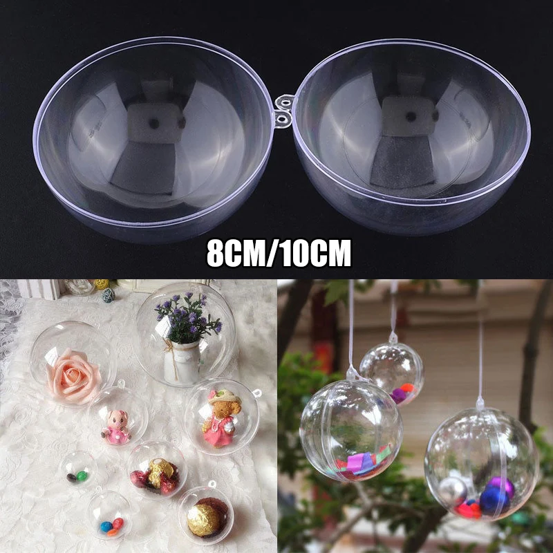 Рождественские украшения Xmas подвесной Декор 8 см Прозрачное украшение вечерние