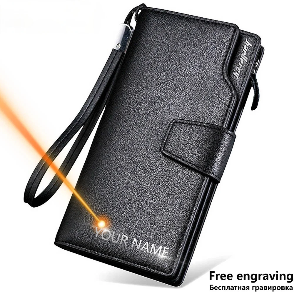 

Baellerry Men Wallets Long Style High Quality Card Holder Male Purse Zipper Large Capacity Brand PU Leather Wallet For Men