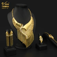 luxury jewellery dubai plated wedding collection set for african indian bridal jewelry womens necklaces earring bracelet sets