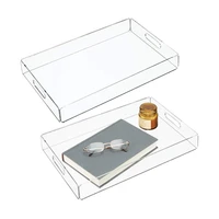 multifunctional acrylic tray tea tray and coffee table tray breakfast tray clear acrylic serving tray with handles so suitable