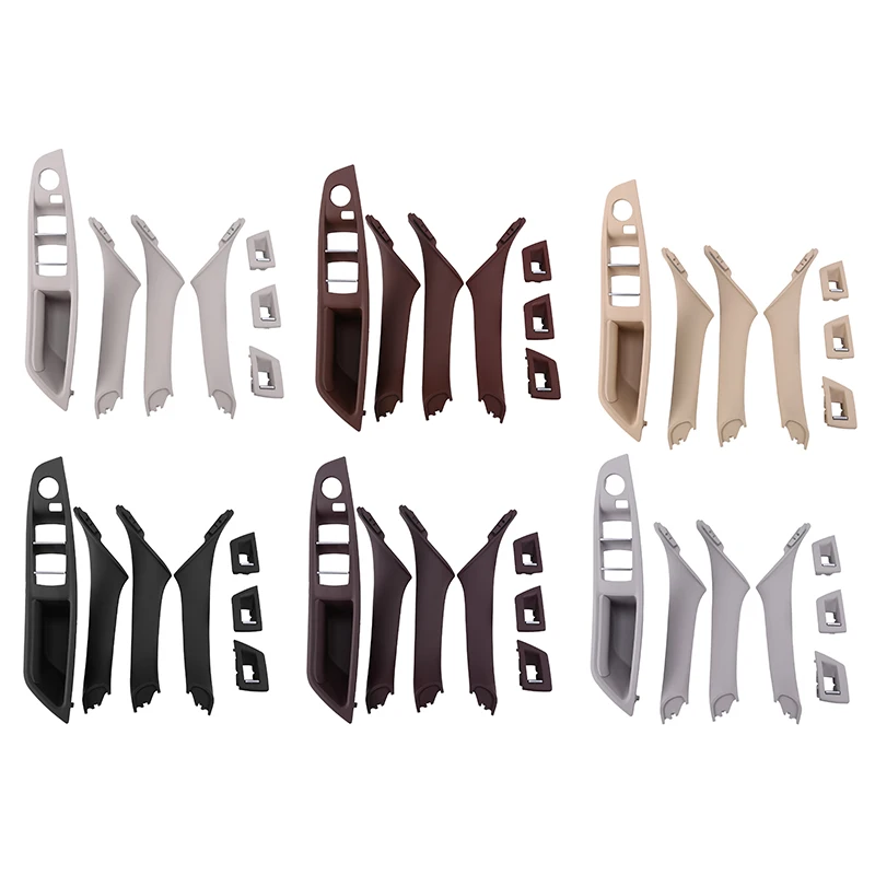 

7Pcs Car Driver Seat Front Right Armrest Interior Door Handle Pull 1Hole For-BMW F10 10-17 RHD Auto Interior
