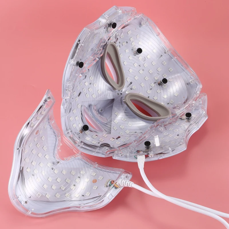 

7 Colors Light Led Facial Mask With Neck Skin Rejuvenation Face Care Treatment Beauty Anti Acne Therapy Whitening Instrument Eu