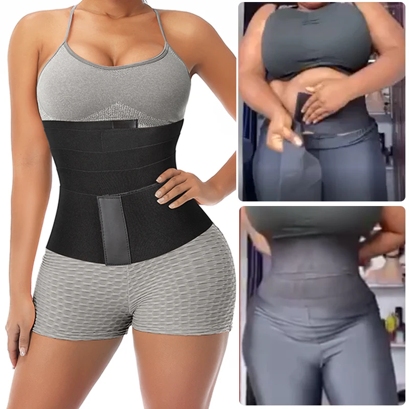 

Women Slimming Sheath Snatch Me Up Bandage Wrap Waist Trainer Body Shaper Tummy Shapewear Trimmer Belt Corset Top Stretch Bands