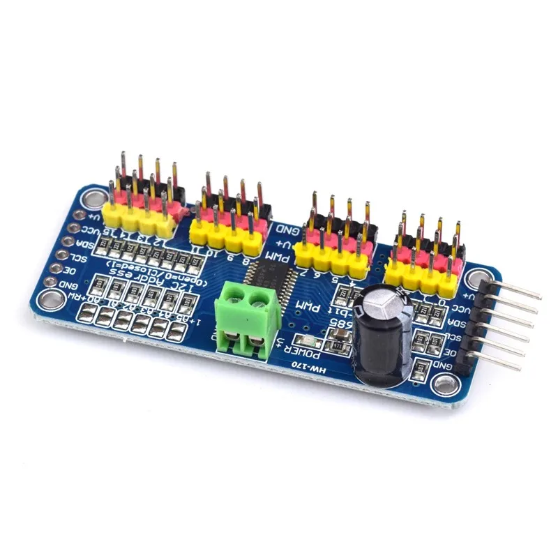 16-канальный 12-битный PWM-серводвигатель PCA9685 модуль I2C робот | Электронные