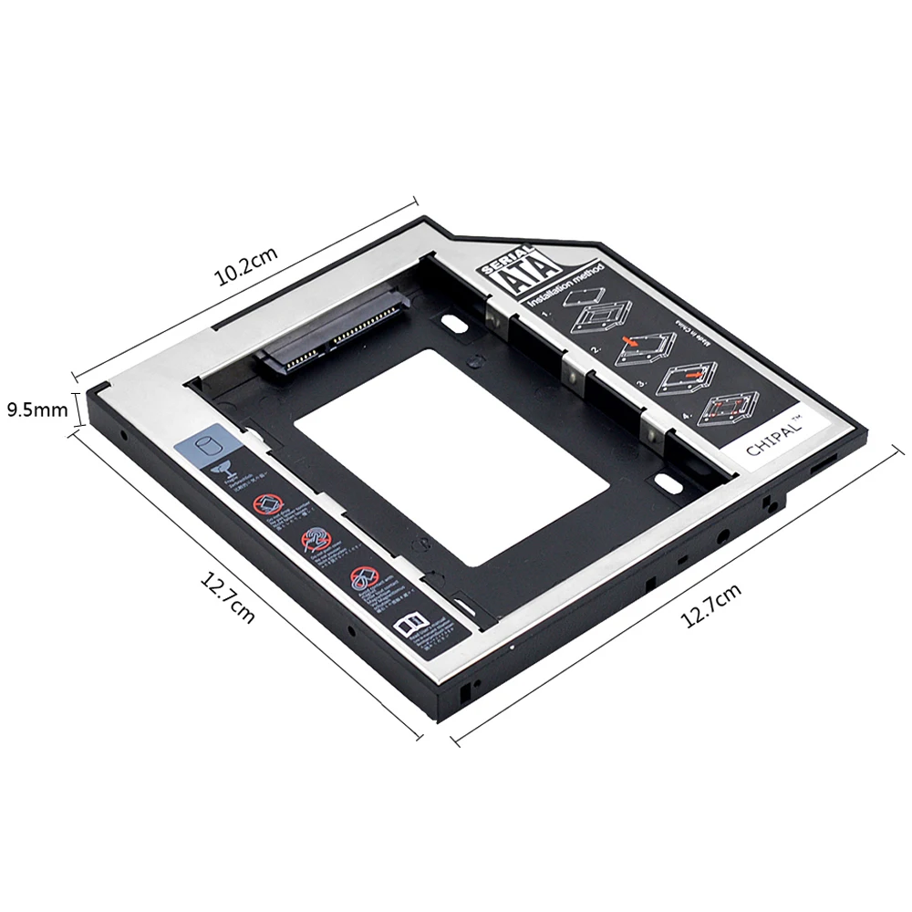 CHIPAL Универсальный SATA 3 0 второй HDD Caddy 9 5 мм для 2 &quotSSD корпус жесткого диска