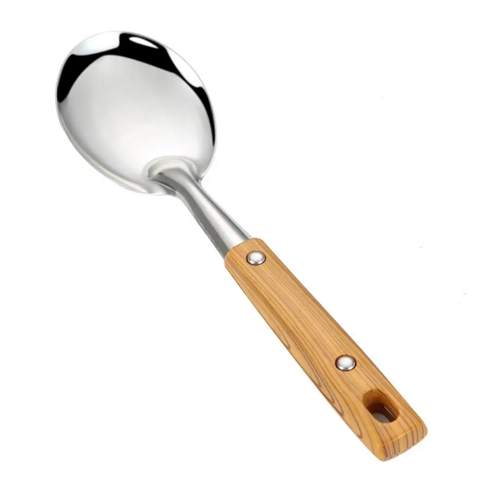 

Long Lasting Stainless Steel Soup Scoop Wok Spatula Kitchen Tools for Dorm