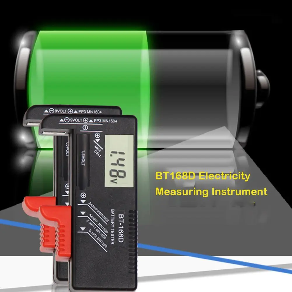 BT168D цифровой тестер емкости батареи ЖК-дисплей для проверки 9V 1,5 V AA AAA батареи C D