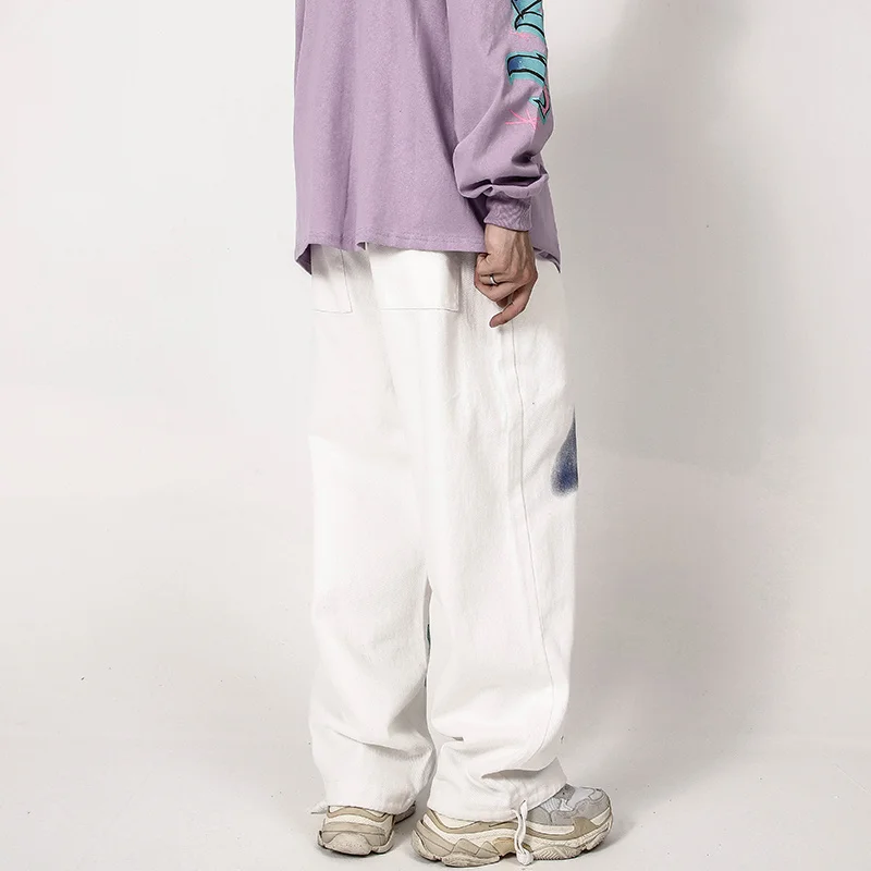 Harajuku Hip Hop Sweatpants Graffiti Fashion Print Joggers Pants Streetwear Black Loose 2020 New | Мужская одежда