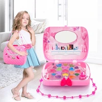 kid makeup set toys suitcase dressing cosmetics girls toy plastic beauty safety pretend play children girl makeup games gifts