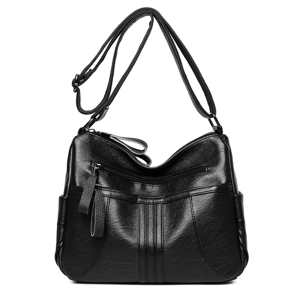 

Ladies Shoulder Bag Luxury Soft Leather Larger Capacity Crossbody Shouder Bags for Women 2021 New Luxury Purses and Handbags Sac