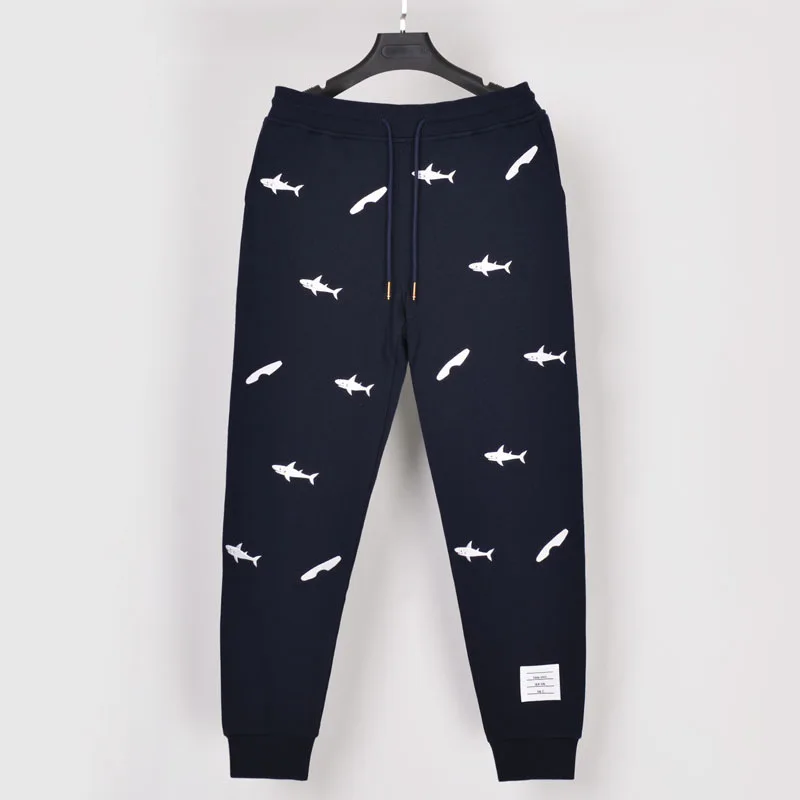 

2021 TB THOM men's fashion embroidery sweatpants casual sport jogging men couple wear cotton long pants youth