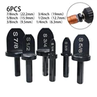 Набор сверл 14 дюйма, 38 дюйма, 12 дюйма, 58 дюйма, 34 дюйма, 78 дюйма, 6 шт.