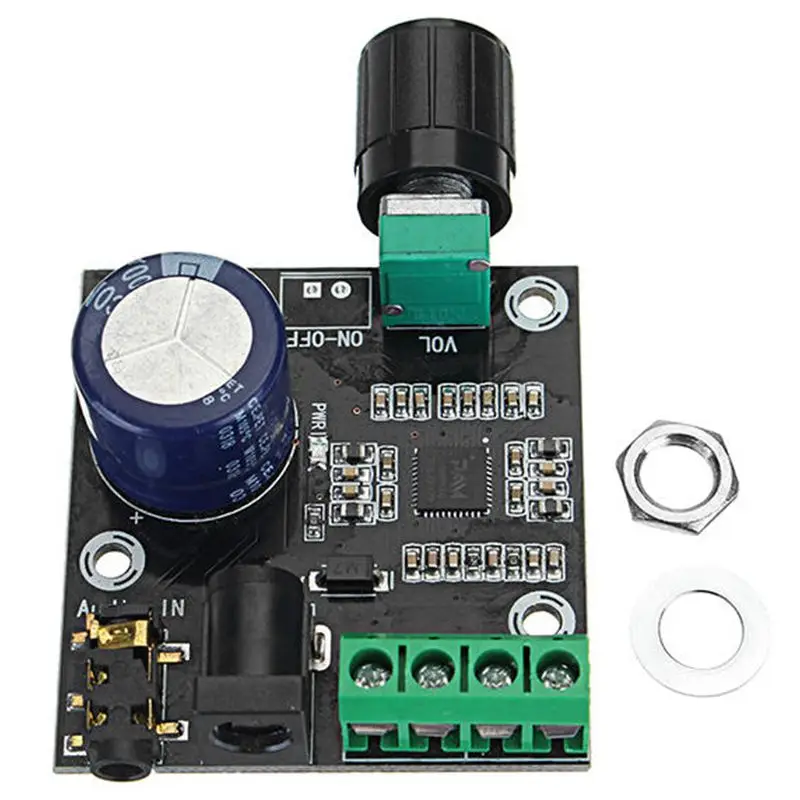 PAM8610 Dual Channel DC 12V HD Pure Digital Audio Stereo Amplifier Board Class D 15W x 2 High Power Module | Электроника