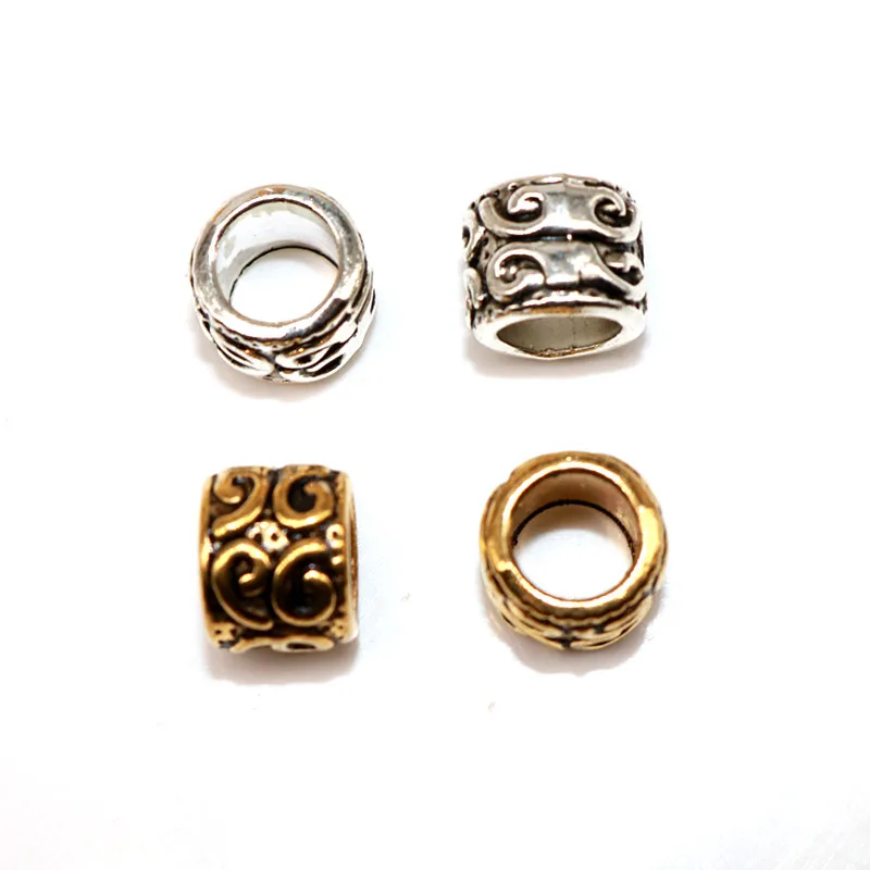 Оптовая продажа 20 шт. тибетские посеребренные бусины Европейский бисер подходит