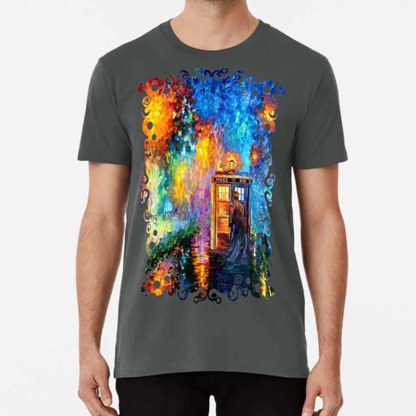 Футболка с изображением загадочного человека в красивом Радужном месте happy fun