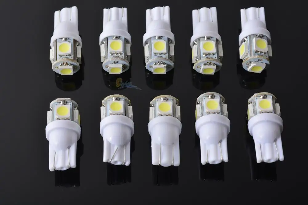 10 шт. T10 5 светодиодный w5w для Mazda 6 t10 5050 габаритные огни 5SMD лампы 194 W5W света клина mazda