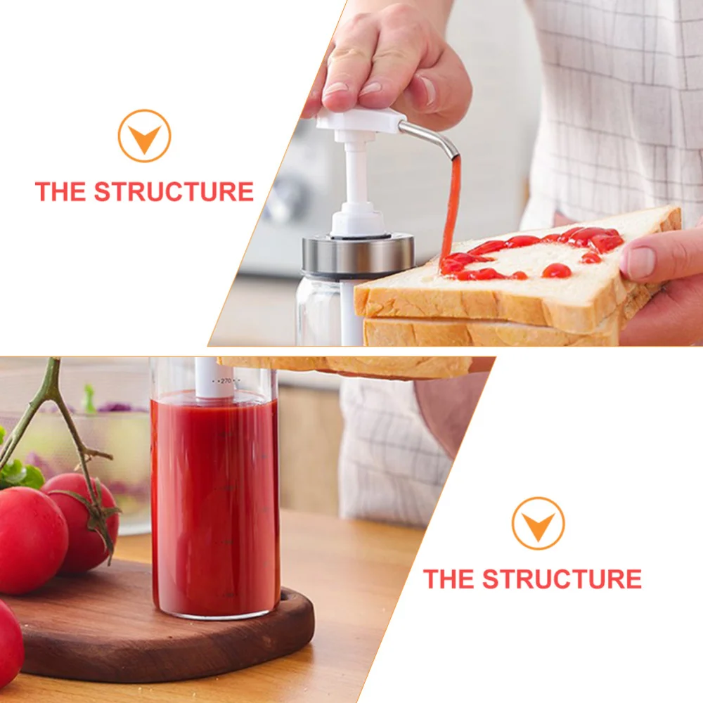 

2Pcs Sauce Bottles Press Sauce Bottles Salad Dressing Bottles (White Black)