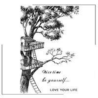 house with tree clear stamps scrapbooking crafts decorate photo album embossing cards making clear stamps new