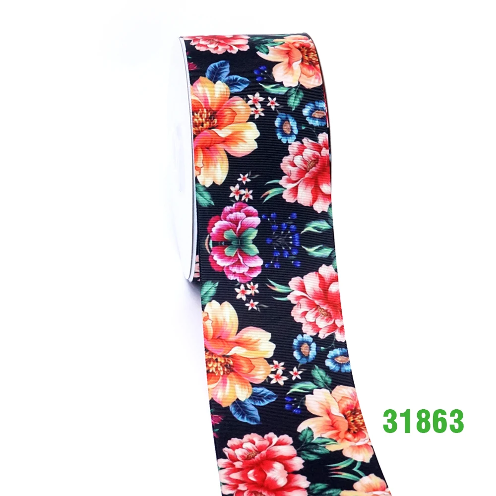 50 ярдов мультфильм напечатанный grosgrain ленты 31860 - Цвет: 31863