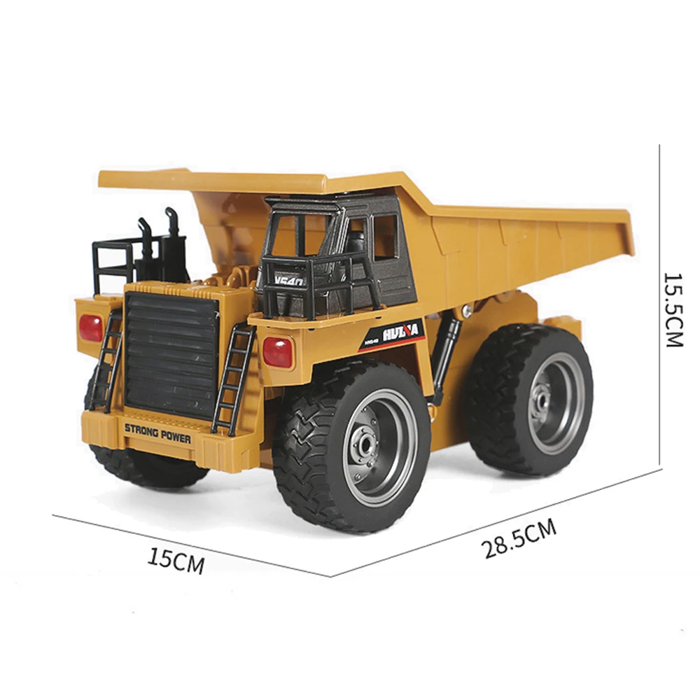 HUINA 1/18 RC Truck Dumper 2.4G Radio Controlled Car Caterpillar Alloy Tractor Model Engineering Cars Excavator Toy For Boy enlarge