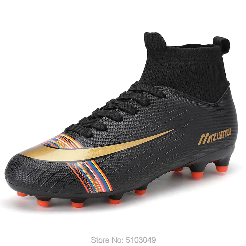 MenIndoor Turf Futsal детский футбольный обувь футбольные бутсы Длинные шипы TF высокие