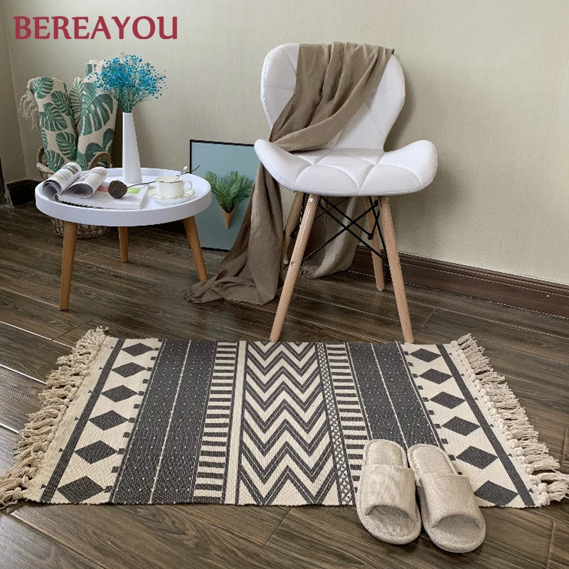 Скандинавские коврики и ковровые покрытия для гостиной спальни Декор напольный