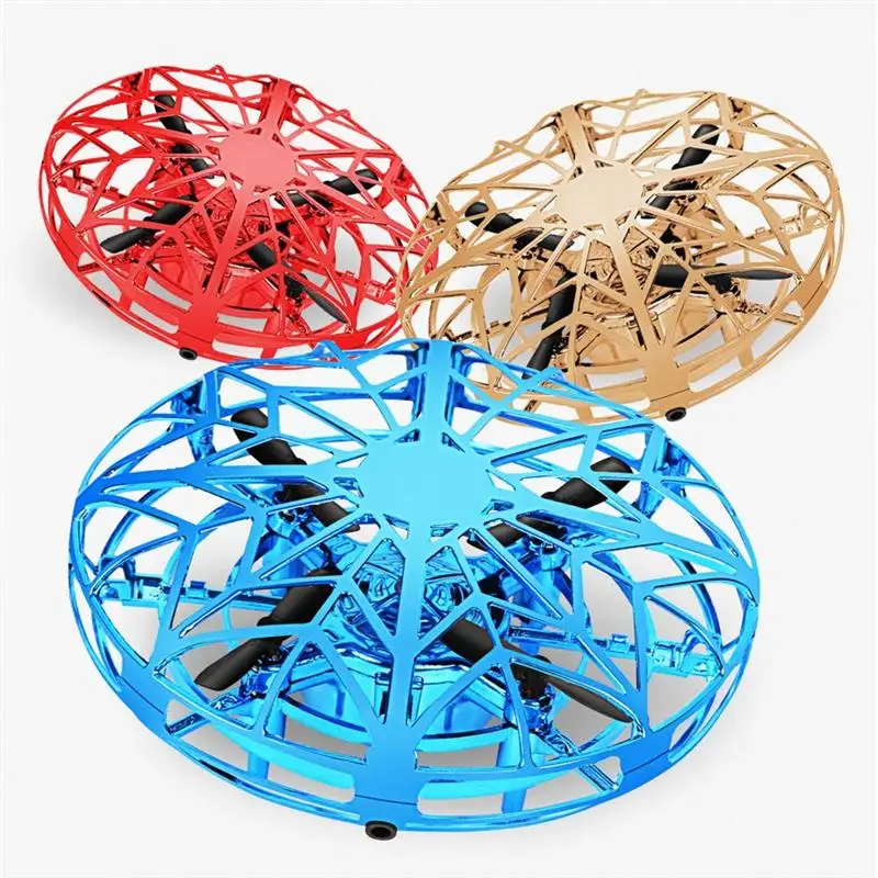 

Mini Drone LED UFO type Flying Helicopter fidget spinner Fingertip Upgrade Flight Gyro Drone Aircraft Toy Adult Kids Gift