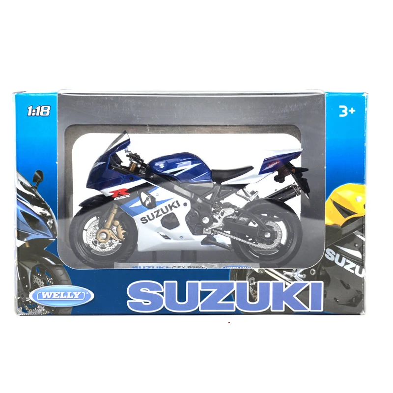 

1/18 Welly Finished Motorcycle Model Building Kits Toy World famous moto Static model with base collection gift for children