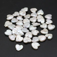 natural freshwater no hole pearls irregular hearts baroque pearl beads for jewelry making diy necklace bracelet earring 15x15mm