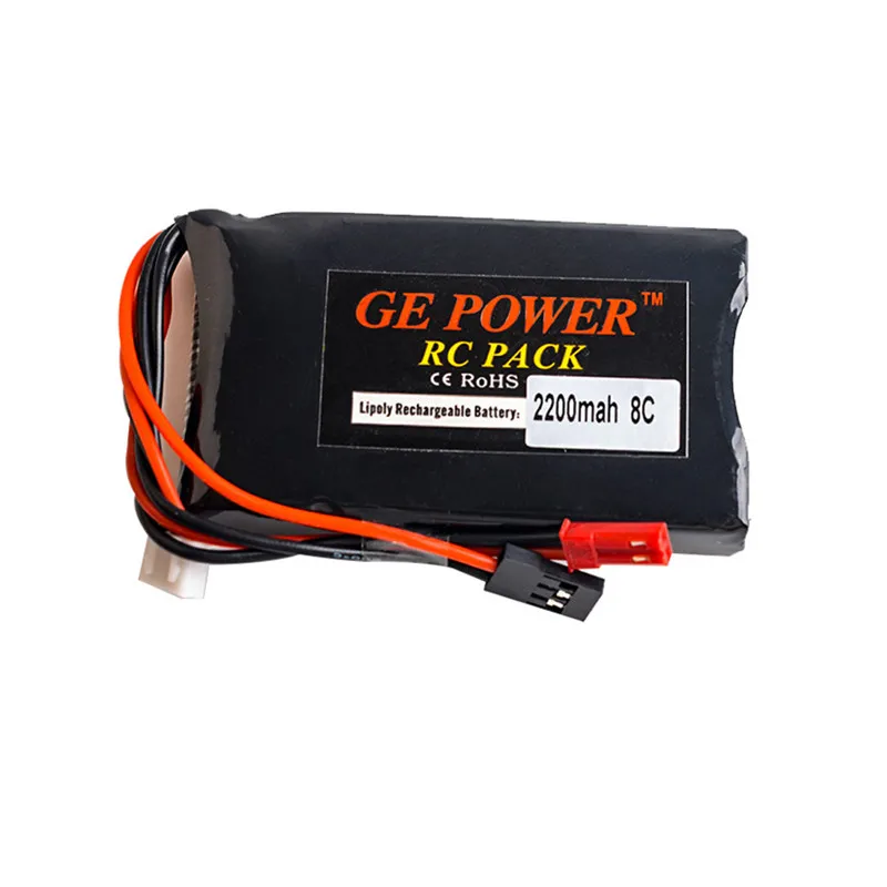 2S Lipo батарея 7,4 V 2200mah 8C JST разъем для Futaba радиус 14SG 16SZ 18SZ 4PLS T6K Радиоуправляемый пульт дистанционного управления Передатчик