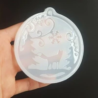 home diy christmas silicone pendant mold jewellry making resin mould epoxy casting craft
