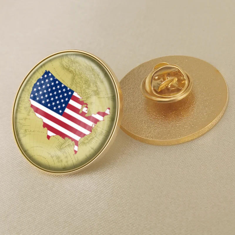 Герб США флаг американская карта герб брошь значки нагрудные знаки|Броши| |