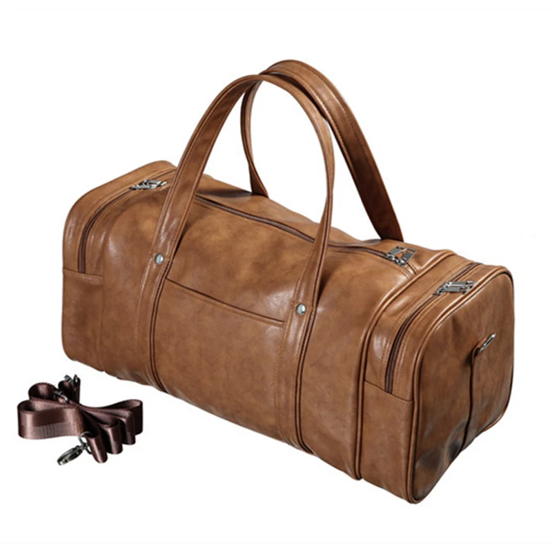 PU Leather Gym Sack Bag Men Women Gymtas Sports Handbags For Fitness Training Shoulder Bag Shoes Traveling Luggage Bagpack 2020