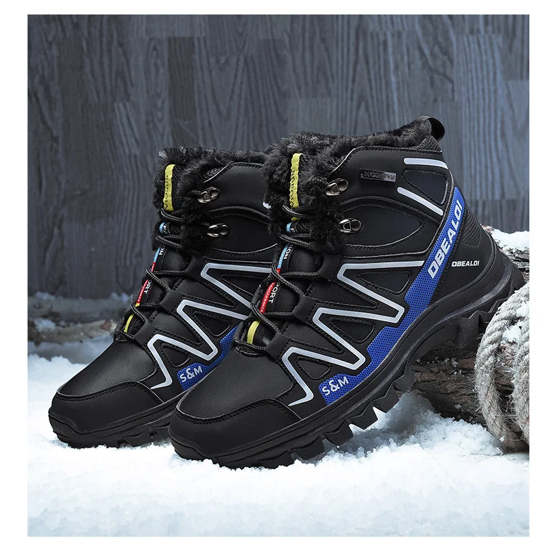 Winter Warm Fur Male Shoes For Men Adult Casual Sneakers Comfortable outdoor Popular cotton shoes