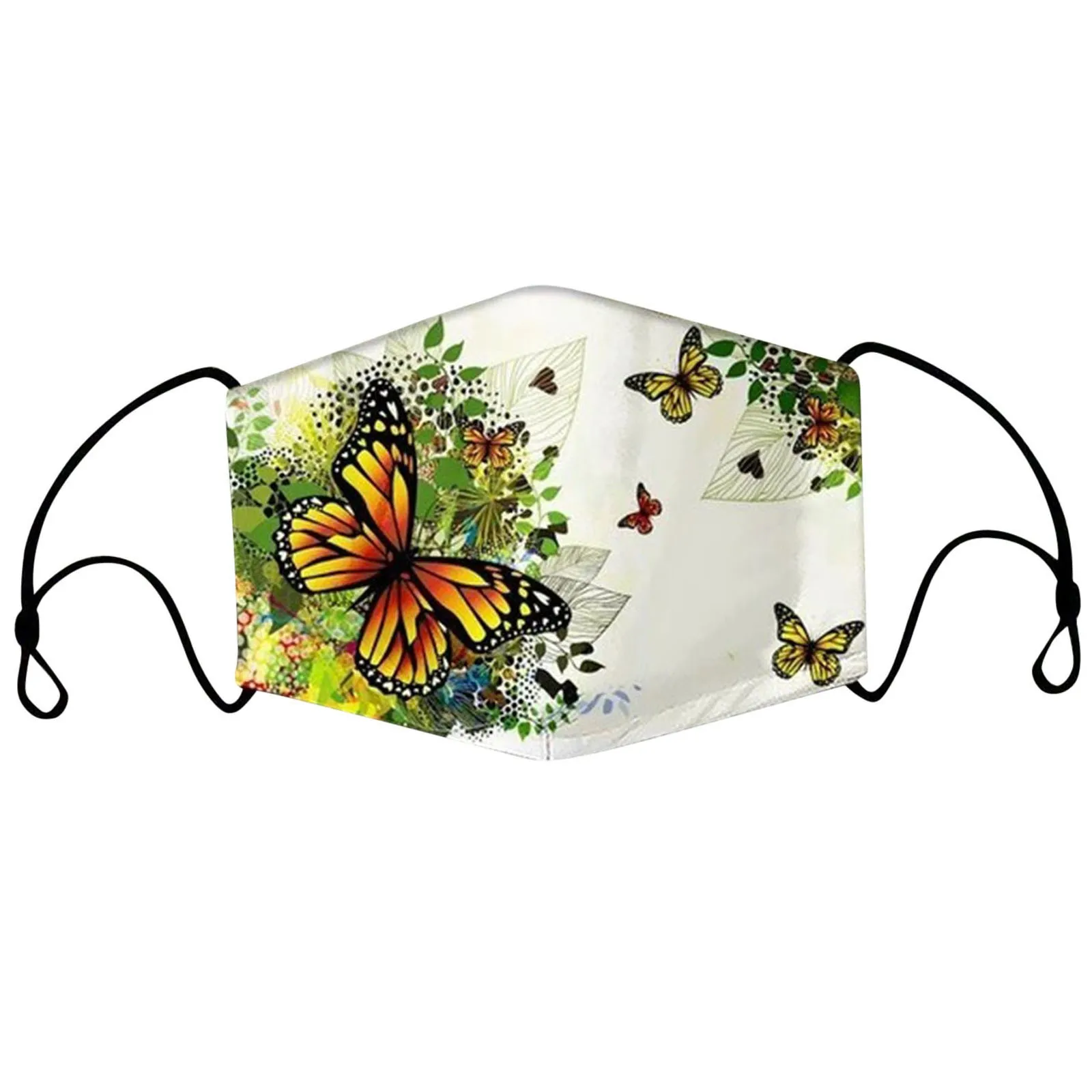

Universal Adult Face Masks Adjustable Earloop Dustproof Washable Reusable Breathable Beautiful Butterfly Print Mask Mascarillas