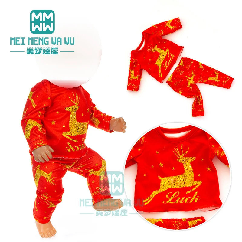 Одежда для куклы подходит детей 43 см кукла новорожденных зеленое рождественское