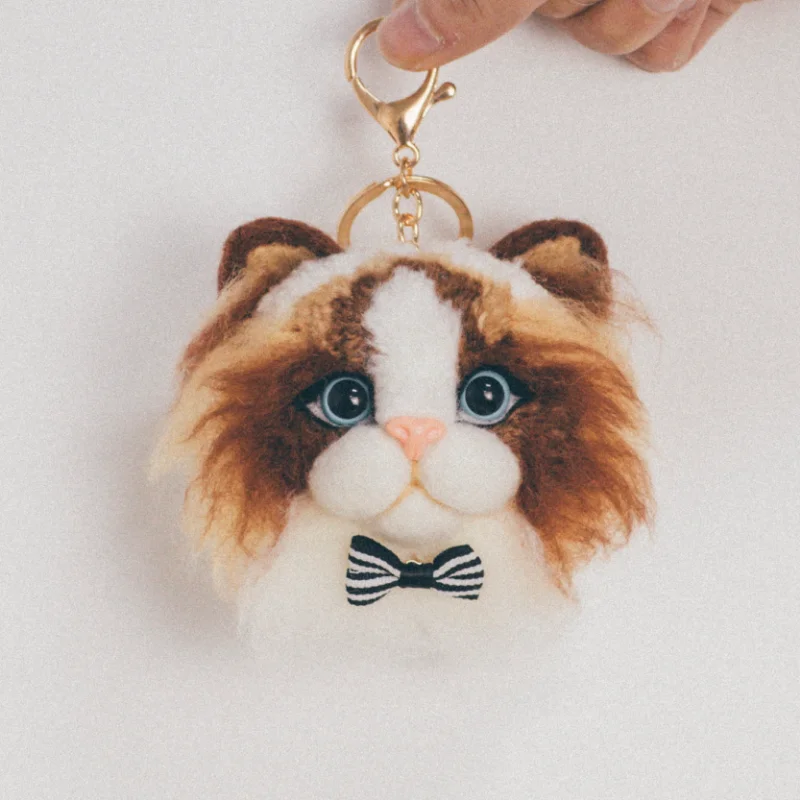 

Набор для сборки шерсти и фетра Muppet с изображением кошек, сделай сам, набор из пухлых шариков ручной работы, креативный подарок для пары