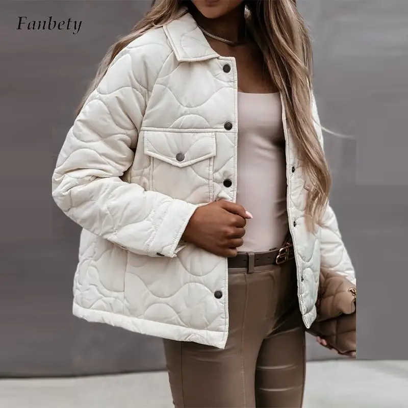 

2021 Fall Winter Women Fashion Solid Lapel Long Sleeve Jackets Coat Retro Button-Decorated Outwear Ladies High Street Outwears