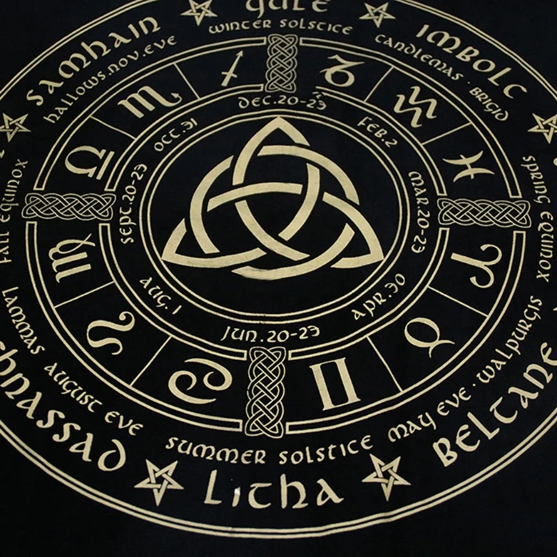 Замшевая бархатная скатерть Таро РУНИЧЕСКАЯ гадания алтарь накладная для магов