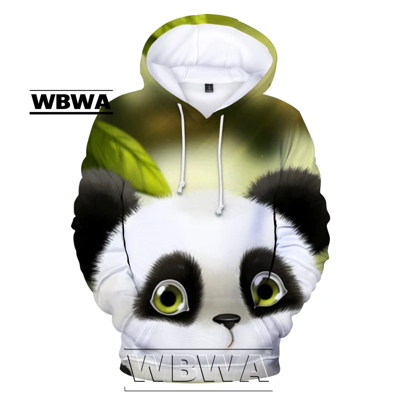 Мужская толстовка с 3D-принтом панды повседневный пуловер в стиле унисекс осень