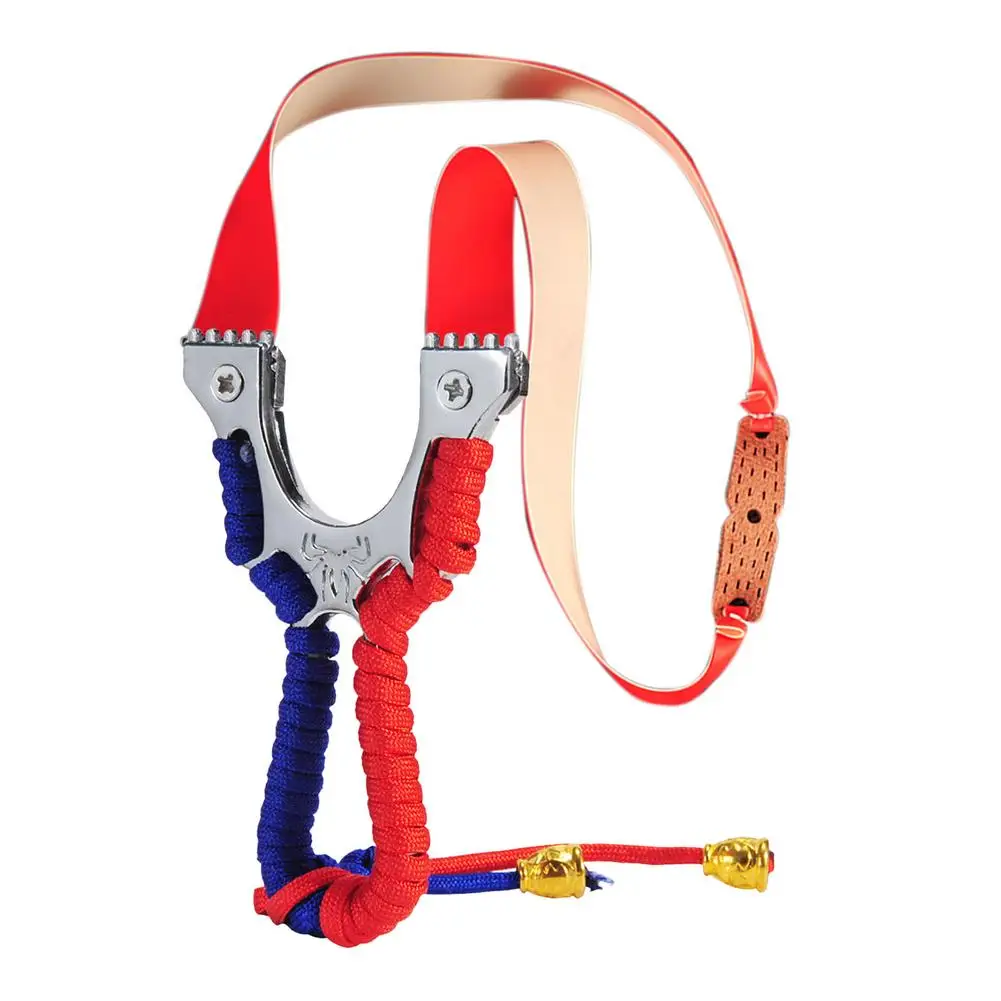 

Catapult Slingshot Competitive Aiming Flat Leather Spider Sling Shooter Flat Leather Outdoor Hunting Powerful Slingshot Bow