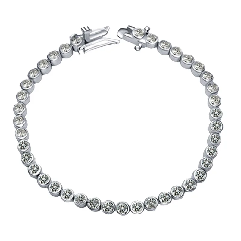 Женский браслет из серебра 925 пробы с платиновым покрытием | Украшения и