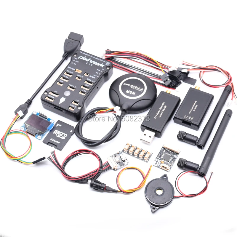 Контроллер полета Pixhawk PX4 PIX 2.4.8 32 бит + M8N GPS 3DR 100/500 МВт радиотелеметрия 433 МГц/915 МГц