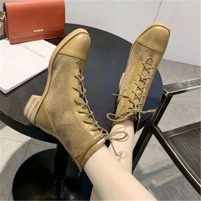 WADNASO/Новинка Модные Черные ботильоны в Европейском стиле на плоской подошве с