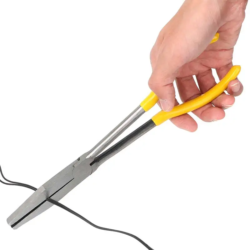 

270mm Bent Nose Pliers Extra Long Pliers 0/25/45/90 Degree Bent Nose or O-shape Tip Craft Repairing Tool