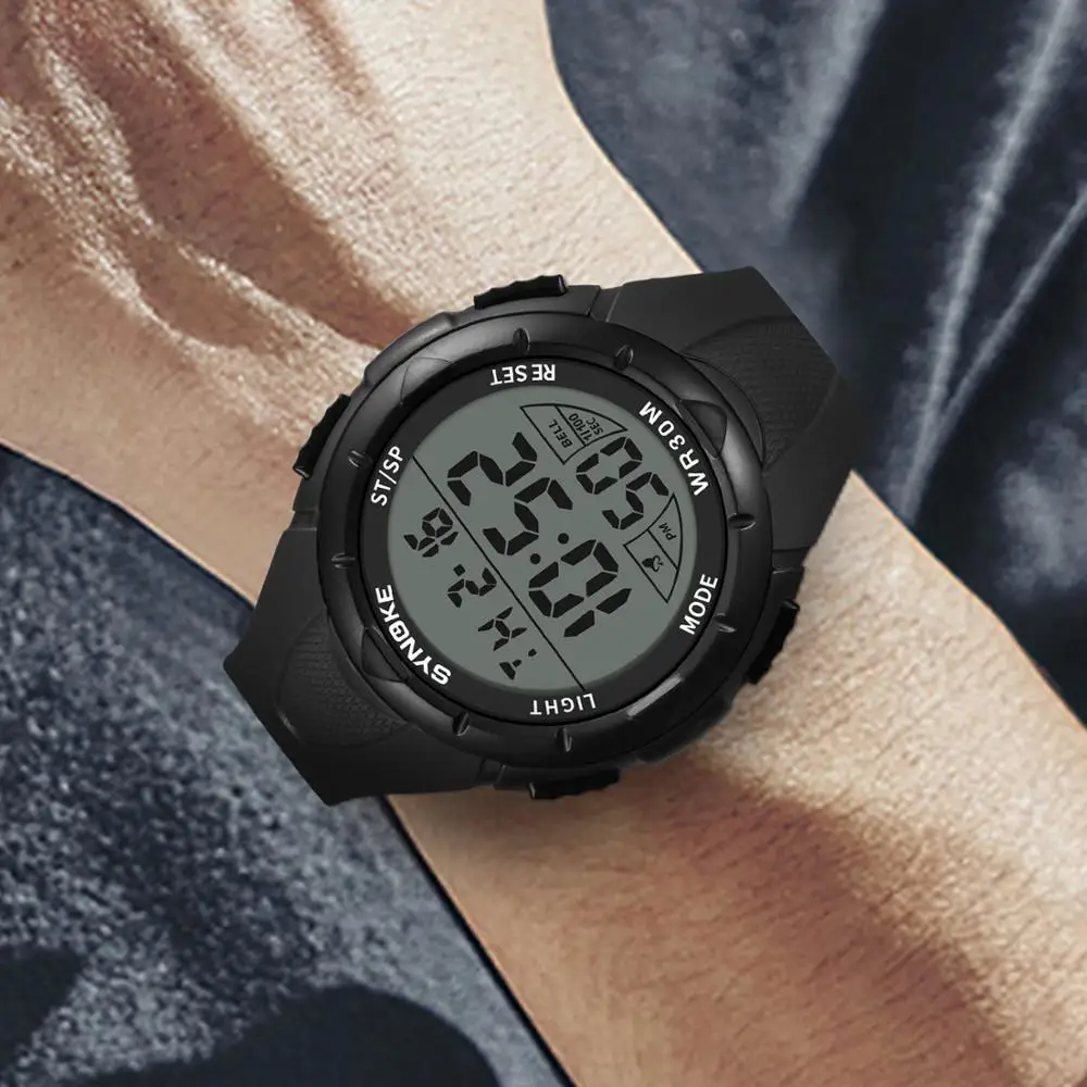 Часы наручные SYNOKE Мужские Цифровые брендовые Роскошные спортивные