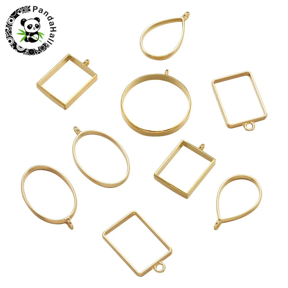 Сплав открытая спина ободок Большие Подвески для DIY эпоксидная смола