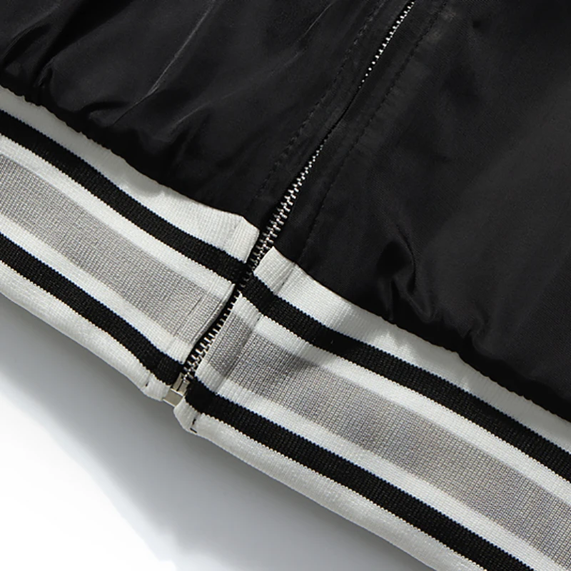 

Mens Letter Embroidery Bomber Jackets Vintage Harajuku Long Sleeve Baseball Jacket 2020 Unisex Oversized V-Neck Cotton Coats