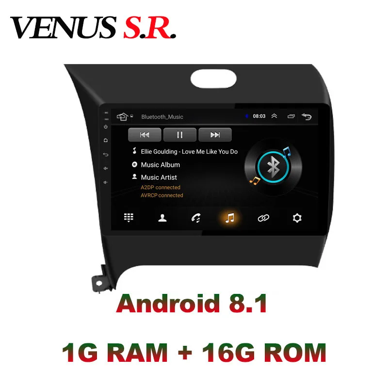 Автомобильный dvd плеер VenusSR Android 8 1 2.5D для KIA Cerato Forte K3 мультимедийный головной